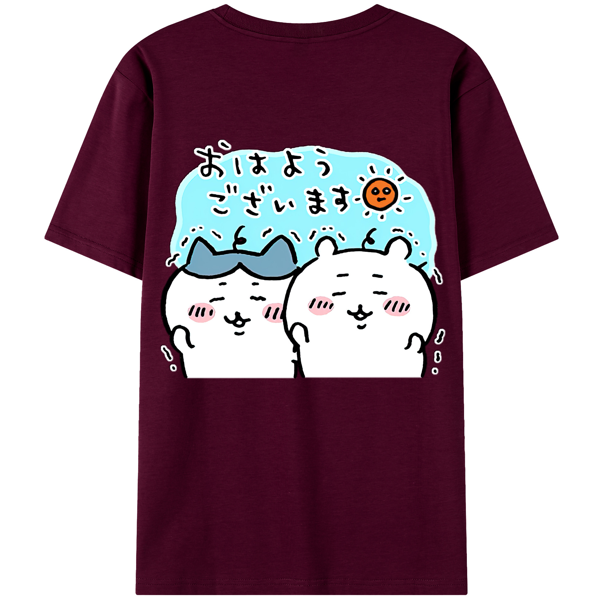 （画像用） ちいかわ ハチワレ Chii-kawa hachiware レディース半袖Tシャツ(バックプリント)